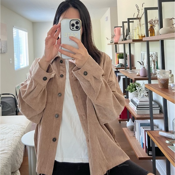 Brown Corduroy Jacket Shacket - Picture 1 of 4
